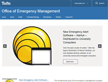 Tablet Screenshot of emergency.tufts.edu