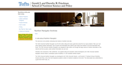 Desktop Screenshot of navigator.nutrition.tufts.edu