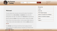 Desktop Screenshot of catalog.perseus.tufts.edu