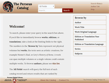 Tablet Screenshot of catalog.perseus.tufts.edu