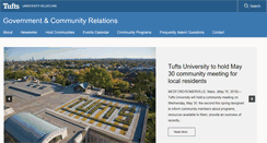 Desktop Screenshot of communityrelations.tufts.edu