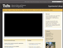 Tablet Screenshot of excollege.tufts.edu