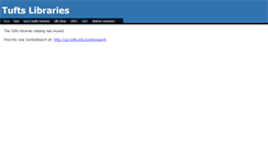 Desktop Screenshot of library.tufts.edu