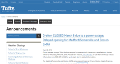 Desktop Screenshot of announcements.tufts.edu